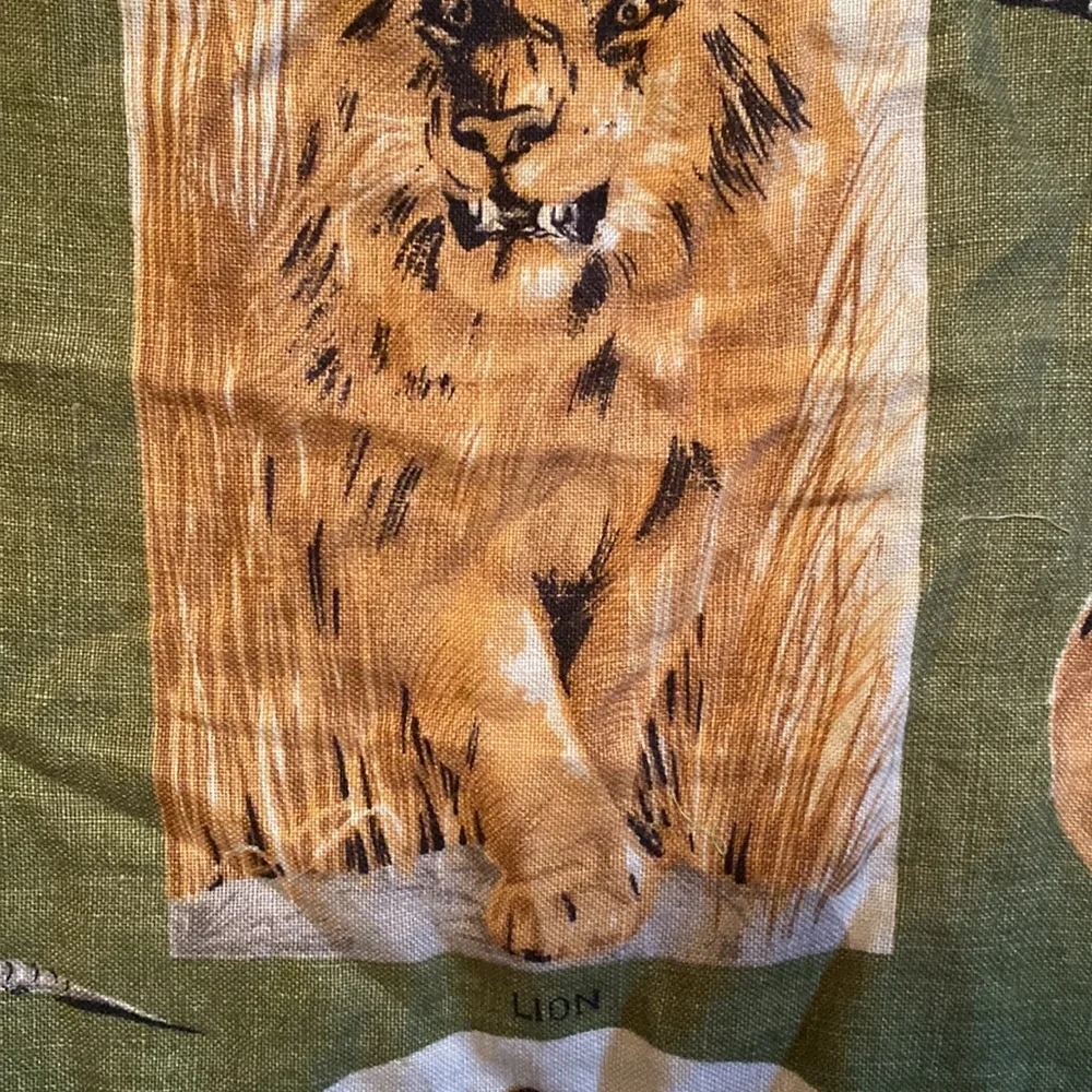 Irish linen towel wild life safari animals